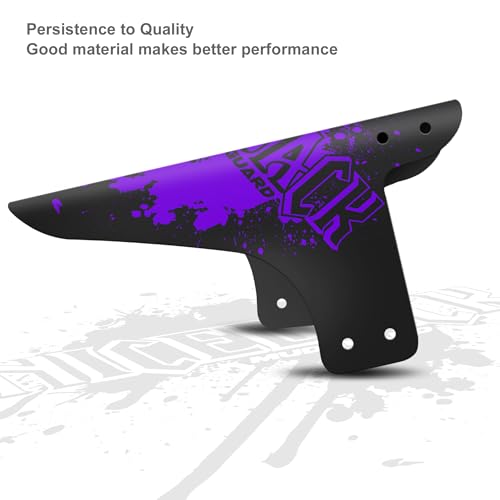 Mountain Bike Fenders, Fits 20-29 Inch MTB, 2-Piece Set - color: A-Purple
