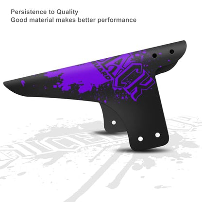 Mountain Bike Fenders, Fits 20-29 Inch MTB, 2-Piece Set - color: A-Purple