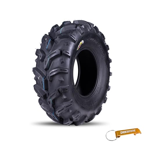Deestone 28x10.00-12 D932 Swamp Witch Tire – 57F 28x10x12 – 6 Ply T/L – ATV Off-Road Traction Tire/Keychain Package - size: 28x10.00-12