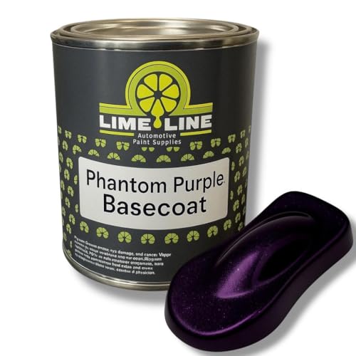 LiME LiNE Shadow LiNE Automotive Basecoat - Changes with Light - Black in the Shadows, Dazzling Metallic Under Light - 2K Clearcoat Topcoat Required (Phantom Purple, 1 Quart) - color: Phantom Purple, size: 32 Fl Oz (Pack of 1)