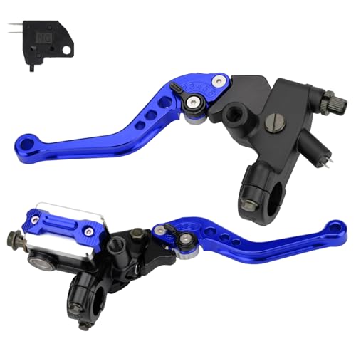 Motorcycle 7/8" 22mm Handlebar Brake Master Cylinder Clutch Lever - color: Bule