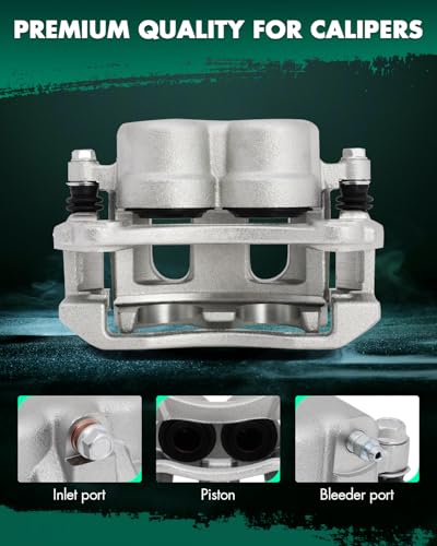 SCITOO 18B4950 18B4951 Front Left & Right Disc Brake Calipers With Bracket - size: Front[18B4950 & 18B4951]Silver
