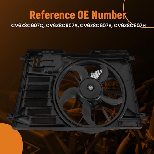 maXpeedingrods Radiator Cooling Fan with Shroud Assembly for Ford Escape 2013-2016 Transit Connect 2014-2022, CV6Z8C607Q CV6Z8C607A FO3115195 - size: CV6Z8C607Q