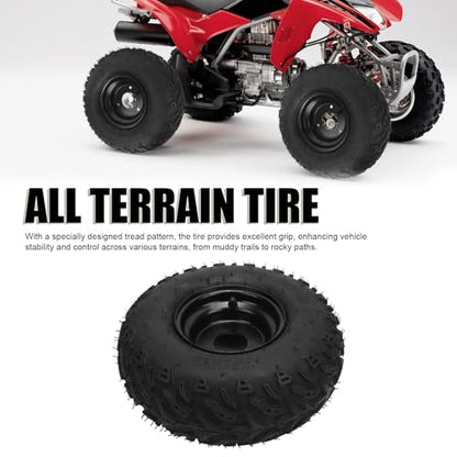 14X5.00-6 6" ATV Tires,All Terrain Tires with Alloy Rim 3 Holes,6PR Rubber Puncture ATV & Go Karts Knobby Tires for Go Kart Off Road Vehicle Cart