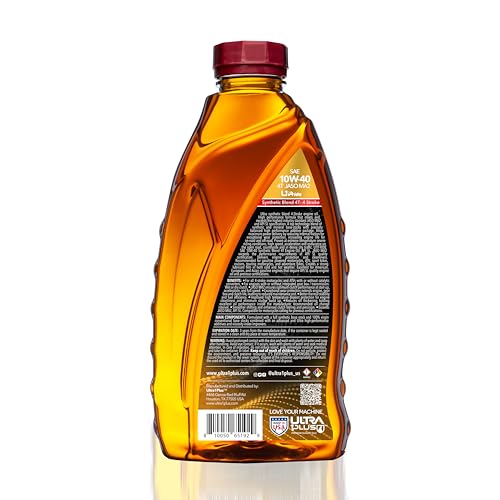 4T 10W-40 Synthetic Blend Motorcycle Oil JASO MA2 API SL 3 Quarts - size: 3 Quarts Pack