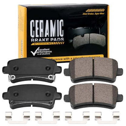 D1430 Rear Ceramic Brake Pads Kit Fit For Buick LaCrosse 2010-2016, For Regal 2011-2017, For Cadillac XTS 2013-2019, For Chevrolet Impala 2014-2020, For Malibu 2013-2015 - size: HZ1430
