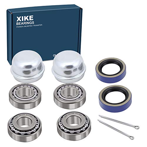 XiKe Trailer Bearings LM11949 LM11910 for 3/4" Axles, 2 Sets - size: LM11949/10 + Seal ID 1.125'', style: Pack 2 Set