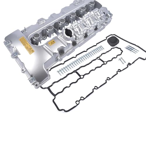 Upgraded Aluminum Engine Valve Cover With Oil Cap 264-936 Replacement for BMW N54 135i 335i 535i 740i 740Li M2 M235i M240i X6 Z4 L6 3.0L - 11127565284 11127565286 - size: 11127565284