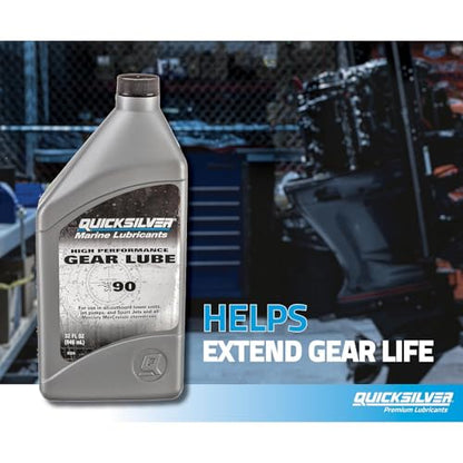 Quicksilver High Performance SAE 90 Gear Lube for Mercury Outboards and MerCruiser Sterndrives, 2.5 Gallon - style: 2.5 gallon