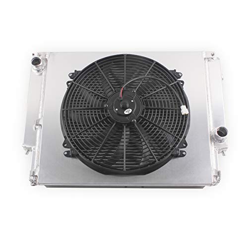 OHOB-COOL Full Aluminum Radiator With Shroud Fan For BMW 323i 328i E36 E30 M3 MT 1992-1999 1993 1994 1995 1996 1997 - size: For 92-99 BM W