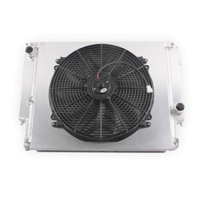 OHOB-COOL Full Aluminum Radiator With Shroud Fan For BMW 323i 328i E36 E30 M3 MT 1992-1999 1993 1994 1995 1996 1997 - size: For 92-99 BM W