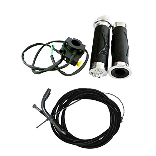 7/8" 22mm Control Handlebar Grips Throttle Clutch Cables kit for 49cc 60cc 66cc 80cc Engine Motorized Bicycle Push Bike