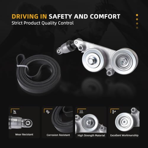 Serpentine Belt with Tensioner Kit #39092 31170-R70-A01 31170-RKB-005 - size: 2005-2011 for Odyssey/Pilot/Accord