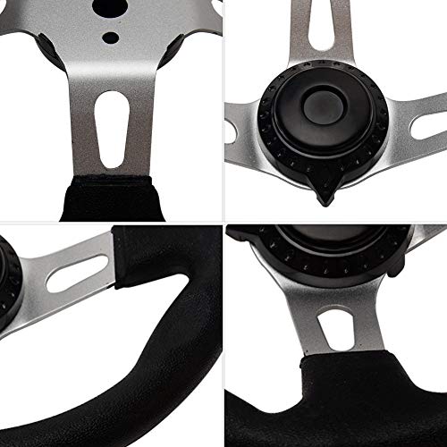 Go Kart Steering Wheel 10.5inch, 3 Spoke Universal Replacement Wheel
