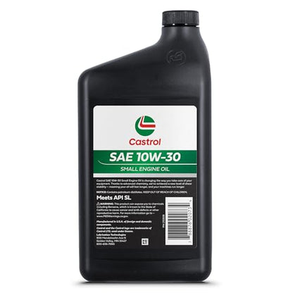 Castrol SAE 10W-30 Small Engine Oil For 4-Cycle Engines – Protects Against Rust & Corrosion – Suitable for Lawn Mowers and Outdoor Power Equipment – 32oz