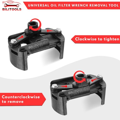 BILITOOLS Universal Adjustable Oil Filter Wrench with Auto-Clamp Spring - size: 60-80mm
