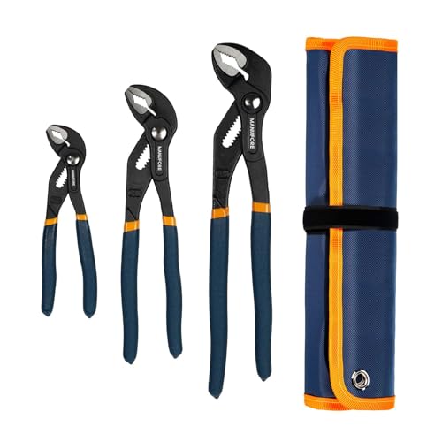 MANUFORE Water Pump Pliers, 7/10/12 Inch Tongue and Groove Pliers Set - style: 7-10-12 in