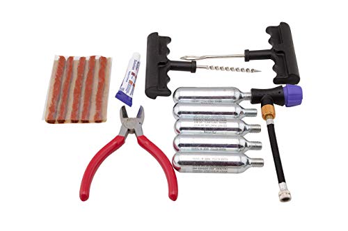CO2 Motorcycle, ATV, UTV Flat Repair Kit Tubeless Tire Repair Kit