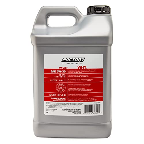 Factory Racing Oil SAE 5W-30 Full Synthetic Truck Oil, API SP GF-6A, 2.5 Gallons - size: 2.5 Gallons - 5W-30