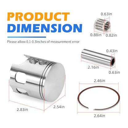 64.75mm Big Bore Forged Piston Ring Set Gaskets Kit for Yamaha Banshee 350