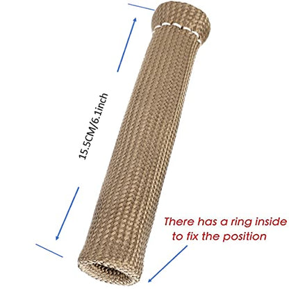 Titanium Spark Plug Wire Boots Thermal Protection Insulator Sleeve, 2500 Degree Heat shield Cover Wrap 6 inch for Car Truck 8PCS - color: Titanium