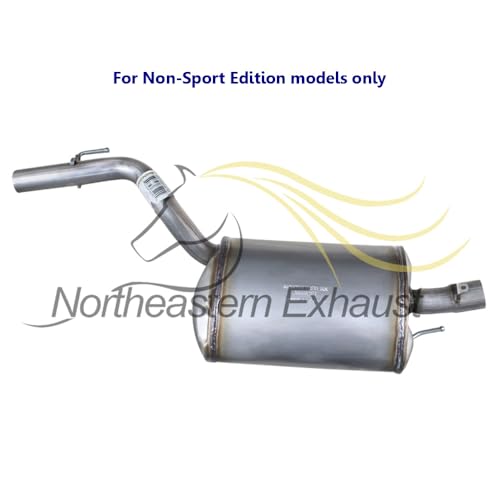 Northeastern Exhaust - Stainless Steel Cat-Back Resonator Pipe, Intermediate Pipe, and Muffler Exhaust Compatible for Honda Accord 2013-2017 2.4L Sedan - Include Clamps and Gasket