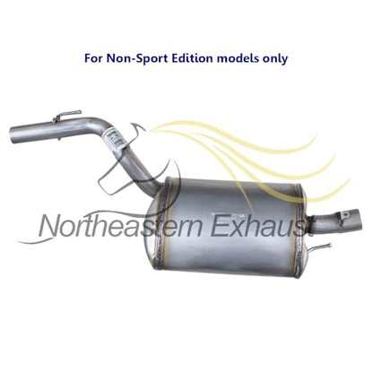 Northeastern Exhaust - Stainless Steel Cat-Back Resonator Pipe, Intermediate Pipe, and Muffler Exhaust Compatible for Honda Accord 2013-2017 2.4L Sedan - Include Clamps and Gasket