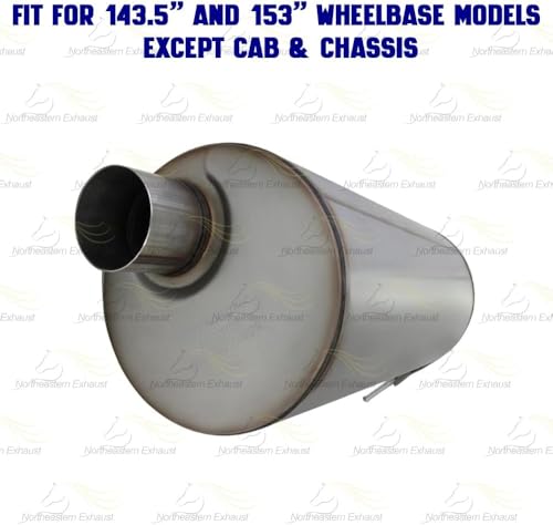 Exhaust Muffler Compatible with GMC Sierra 2500 HD 2007-2010 6.0L | Stainless Steel | Northeastern Exhaust | Includes Clamps | Direct-Fit Replacement