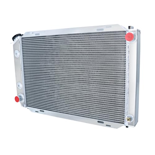 3 Row Radiator For Ford Mustang GT LX Foxbody Thunderbird 1979-93 - size: 3 Row Radiator+CNC 1.3Bar Cap(AT)