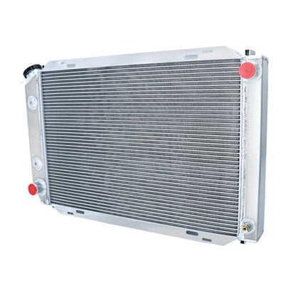 3 Row Radiator For Ford Mustang GT LX Foxbody Thunderbird 1979-93 - size: 3 Row Radiator+CNC 1.3Bar Cap(AT)