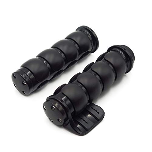 Motorcycle Hand Grips 7/8" Non-slip Hand Grip with Throttle Assist for Harley Yamaha Kawasiki Suzuki Cruisers Motorbikes Choppers, Black - color: Black