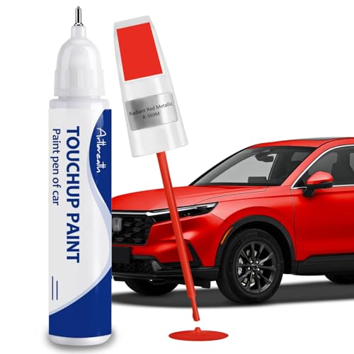 Radiant Red Metallic R-569M Touch Up Paint for Honda OEM Color Match - color: Radiant Red Metallic(R-569M)