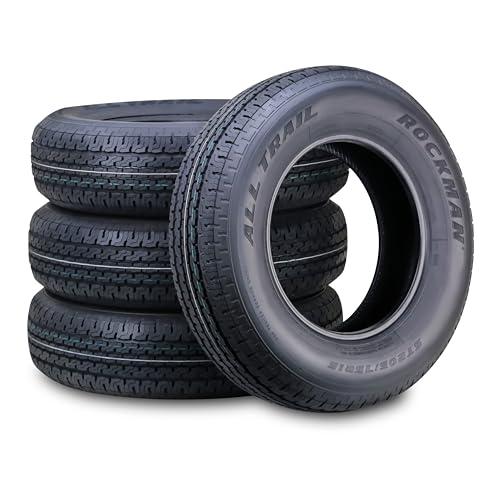 ROCKMAN Trailer Tire ST205/75R15 8-Ply Load Range D 107M Radial 11166, Set4 - size: ST205/75R15/8PR