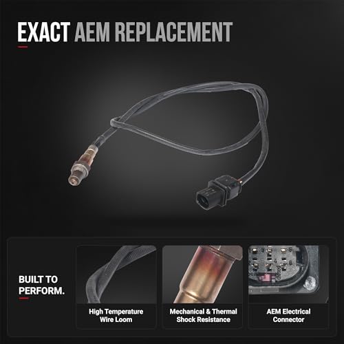 Replacement LSU 4.9 Lambda Wide Band O2 Oxygen Sensor - Replaces 17025, 0258017025 - Compatible with AEM 30-4110, 30-0300, 30-0310 - X Series AFR Inline Controller - UEGO Air and Fuel Ratio Wideband - style: 17025