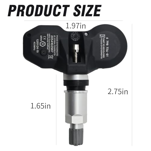 36236798726 36236771034 4Pcs TPMS Sensor, Replacement for BMW 328i 335i 528i M3 M6 X3 X5 Z4 Series 1 3 5 6 7 Mini Rolls-Royce, Tire Pressure Monitoring System Sensors 433Mhz
