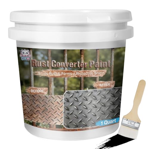 2-in-1 Rust Converter & Metal Primer - 1-Step Rust Stopper, Anti-Rust Coating & Corrosion Inhibitor, Quick-Dry Coating, Long-Lasting Rust Protection for Automotive, Trailer, Tools, for Automotive, Marine, Industrial, Tools, Fences (35 oz) - color: 35 oz