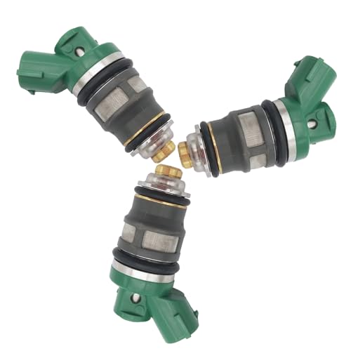 JESBEN 15710-87J00 3pcs Fuel Injectors 4 Holes Replacement for Suzuki Outboard DF40- DF50 1999-2010 1571087J00