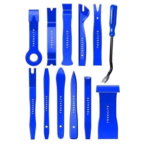 Auto Trim Removal Tool Set - 12pcs (No Scratch Plastic Pry Kit) - Auto Trim Car Tools, Easy Door Panel Removal Tool for Fastener, Clip, Molding, Dashboards, Interior Tools - color: Blue, size: 12 Pack