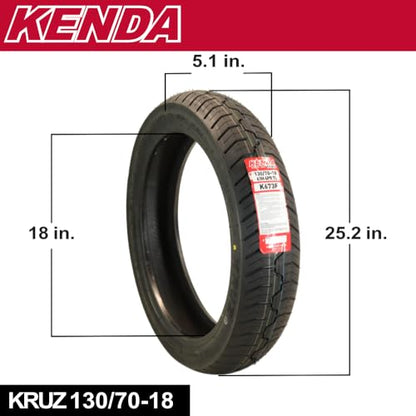 Kenda Kruz K673 130/70-18 63H, Motorcycle Street Front Tire - size: 130/70-18 63H