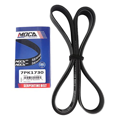 MOCA 7PK1730 EPDM Serpentine Belt Fits 2002-2006 for Honda CR-V 2.4L & for Acura RSX 2.0L - size: 7PK1730