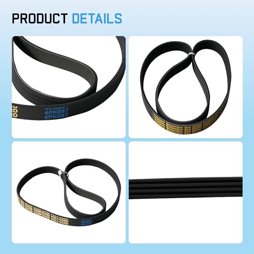 12658178 AC Serpentine Belt for Chevy Silverado Suburban Tahoe - size: 4PK887-887mm