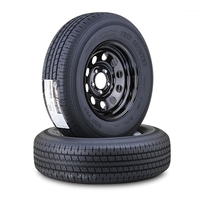 Free Country Trailer Tire Wheel ST205/75R14 8-Ply 105N 5X4.5" Black Mod Pk2 - size: ST205/75R14 /5x4.5
