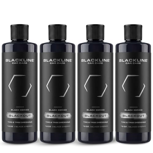 Blackline Blackout Trim & Tire Dressing 16oz - No Sling Tire Shine - 4 Pack - size: Pack of 4