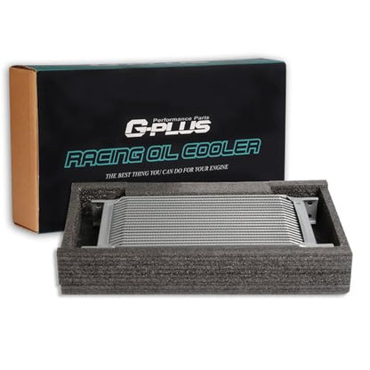 G-PLUS10 Row AN10-10AN Universal Engine Transmission Oil Cooler Radiator Oil Cooler Condenser Silver Aluminum - color: Silver, size: 10 Row AN10