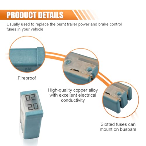 20A 32V Mini Slotted Automotive MCASE Shaped Cartridge Fuse Kit - size: 20A