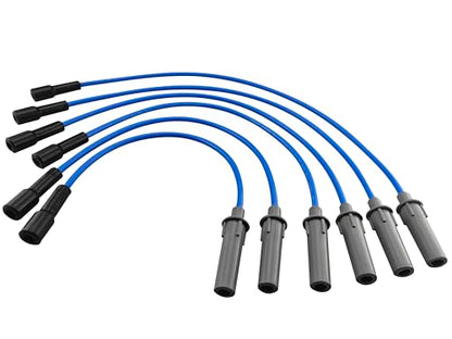High Performance Racing Spark Plug Wires Compatible with Pacifica Town&Country Voyager Caravan Grand Caravan OHV 3.3L 3.8L V6 2001-2010 Blue