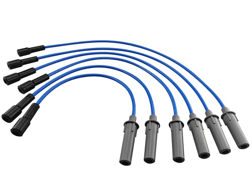 High Performance Racing Spark Plug Wires Compatible with Pacifica Town&Country Voyager Caravan Grand Caravan OHV 3.3L 3.8L V6 2001-2010 Blue