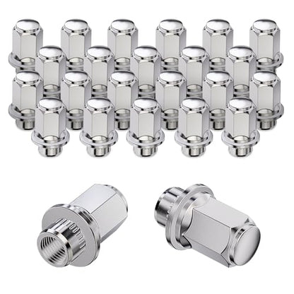 MZS M12x1.5 Lug Nuts 21mm Hex Closed End 1.85 Inch Length Chrome 24PCS - size: M12X1.5-1.85" (47mm) Long