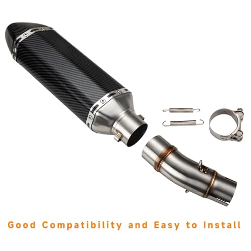 Motorcycle Muffler Mid Pipe, Muffler Adapter Connect Pipe - size: 2018-2024