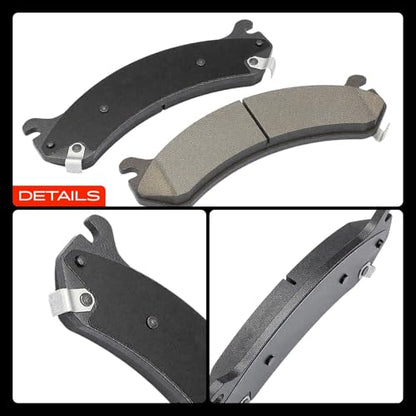 A-Premium Front and Rear Ceramic Brake Pads, 4-Pack
